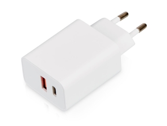Изображение №1 | Сетевое зарядное устройство c выходами USB-A и USB-C и быстрой зарядкой QC/PD «Recharger Pro», 30 Вт (белый)
