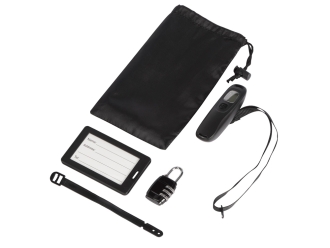 Изображение №1 | Набор для путешествия : весы, замок, бирка «World» (черный)