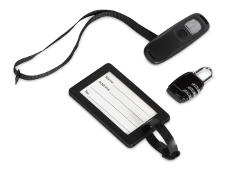 Изображение №2 | Набор для путешествия : весы, замок, бирка «World» (черный)