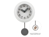 Изображение №1 | Настенные часы с маятником «Pendulum» (белый, серый)