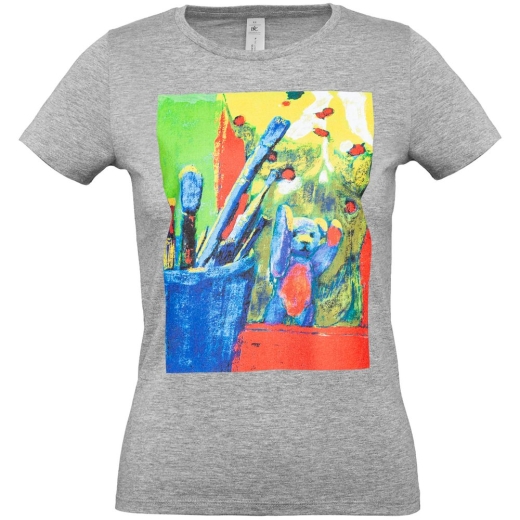 Изображение №2 | Футболка женская Artist Bear, серый меланж, размер S