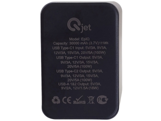 Изображение №9 | Внешний аккумулятор для ноутбуков «EpIQ», 100 Вт, 30000 mAh (темно-серый)