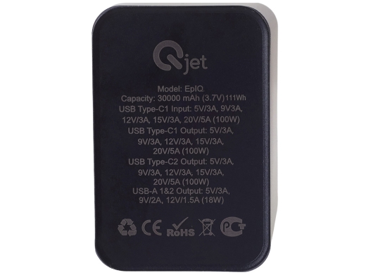 Изображение №9 | Внешний аккумулятор для ноутбуков «EpIQ», 100 Вт, 30000 mAh (темно-серый)