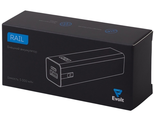 Изображение №9 | Внешний аккумулятор «Rail» c дисплеем, 5000 mAh (черный)
