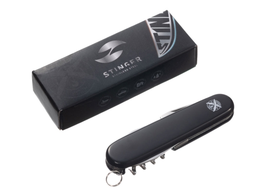 Изображение №6 | Нож перочинный, 90 мм, 10 функций (черный, серебристый)