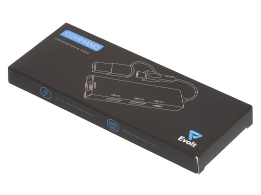 Изображение №7 | USB-хаб «Command» с коннектором 2-в-1 USB-C и USB-A, 2.0/3.0 (черный)