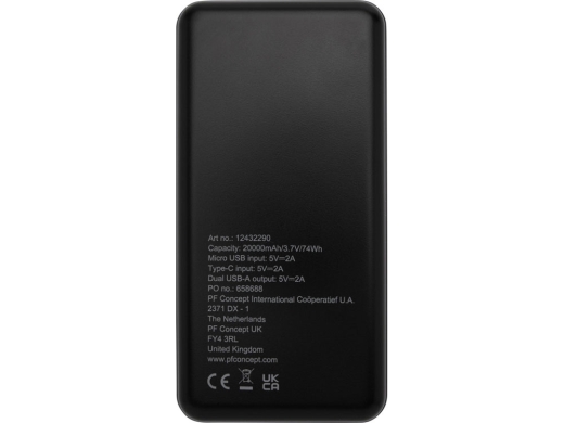 Изображение №3 | Портативное зарядное устройство «Loop», 20000 mAh (черный)