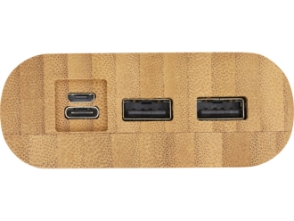 Изображение №8 | Портативное зарядное устройство «Tulda» из бамбука, 20000 mAh (натуральный)