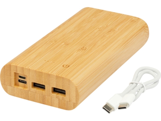Изображение №5 | Портативное зарядное устройство «Tulda» из бамбука, 20000 mAh (натуральный)