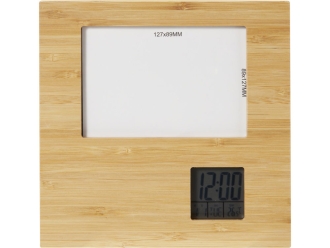 Изображение №2 | Бамбуковая фоторамка «Sasa» с метеостанцией (натуральный)