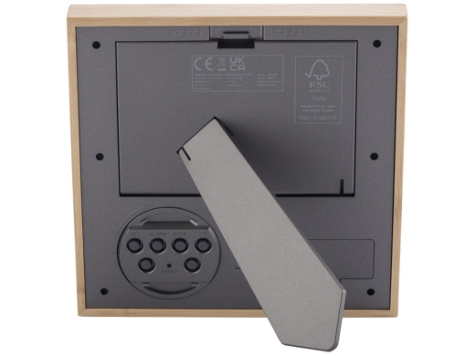 Изображение №3 | Бамбуковая фоторамка «Sasa» с метеостанцией (натуральный)