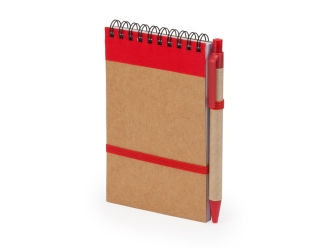 Изображение №7 | Блокнот LIEN с шариковой ручкой (бежевый/красный)