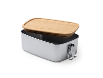 Изображение №2 | Ланч-бокс DAIKON из нержавеющей стали с бамбуковой крышкой (серебристый/бежевый)