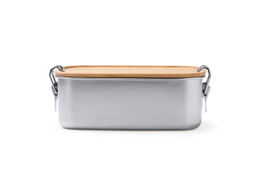 Изображение №8 | Ланч-бокс DAIKON из нержавеющей стали с бамбуковой крышкой (серебристый/бежевый)