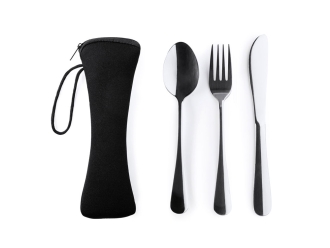 Изображение №4 | Набор столовых приборов BELVER (серебристый, черный)