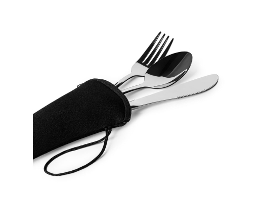 Изображение №1 | Набор столовых приборов BELVER (серебристый, черный)