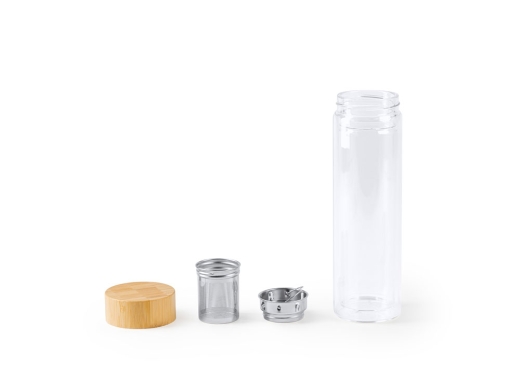 Изображение №3 | Бутылка SAOKO из боросиликатного стекла (прозрачный/натуральный)