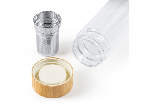 Изображение №4 | Бутылка SAOKO из боросиликатного стекла (прозрачный/натуральный)