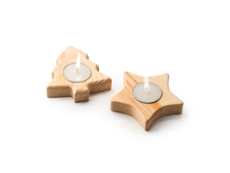 Изображение №2 | Свеча MAKA на деревянной подставке (натуральный)