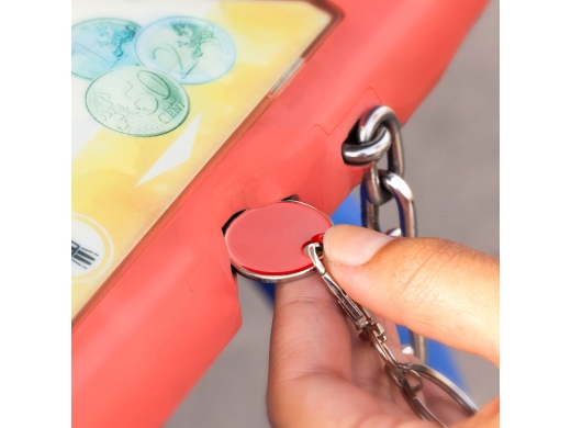 Изображение №3 | Брелок с монетой для тележки супермаркета (красный)