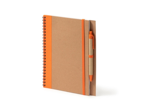 Изображение №6 | Блокнот А5+ ALANI с шариковой ручкой (бежевый/оранжевый)