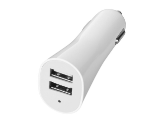 Изображение №1 | Адаптер автомобильный «Split», USB x 2 (белый)