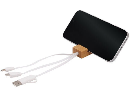 Изображение №7 | Универсальный кабель с подставкой 4-в-1 «Unicable» (белый)