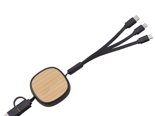 Изображение №5 | Универсальный кабель с ретрактором 3-в-1 «Retrax» (черный)