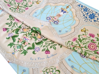 Изображение №2 | Платок «Сады Востока» (бежевый, голубой)