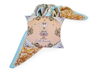 Изображение №6 | Платок «Сады Востока» (бежевый, голубой)