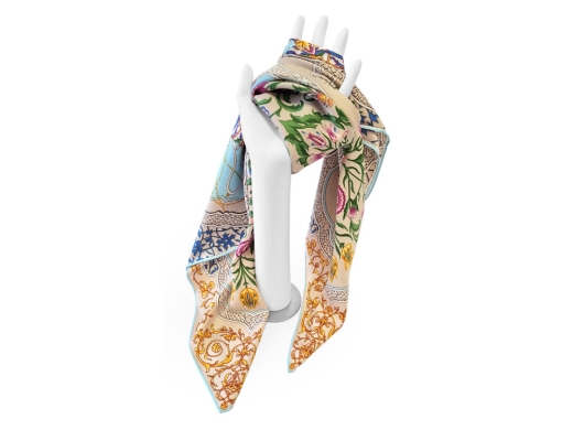 Изображение №5 | Платок «Сады Востока» (бежевый, голубой)