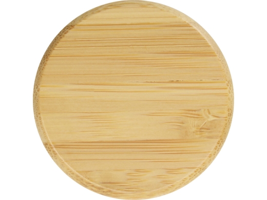 Изображение №5 | Стеклянная бутылка с бамбуковой крышкой «Foggy», 600 мл (белый)