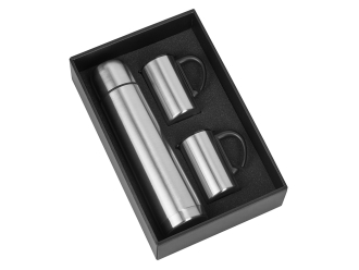 Изображение №1 | Набор «Коретто»: термос и 2 термокружки v.2 (серебристый)