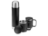 Изображение №2 | Набор «Лисбон»: термос и 2 термокружки v.2 (черный/серебристый)