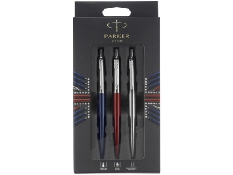 Изображение №1 | Набор Parker Jotter London Trio: ручка гелевая, ручка шариковая. карандаш (красный, синий, серебристый)