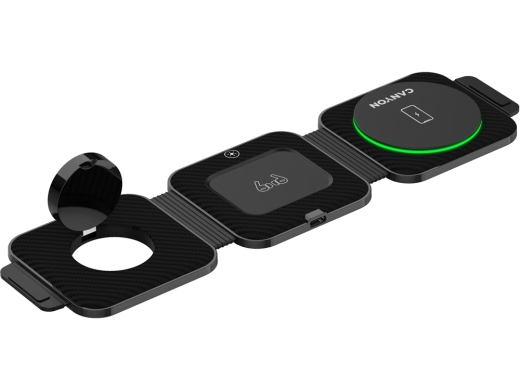 Изображение №5 | Беспроводное зарядное устройство 3-в-1 «WS-305», 15 Вт (черный)