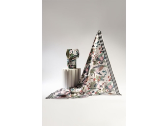 Изображение №5 | Платок «Фазаны» (белый, мультиколор)