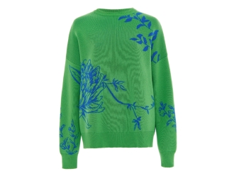 Изображение №1 | Джемпер «Хризантема» onesize (зеленый, синий)