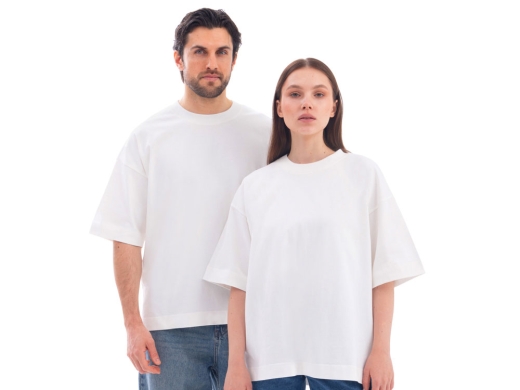 Изображение №1 | Футболка оверсайз «Beta.01» унисекс XS-S (молочный)