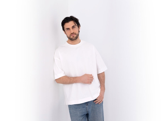 Изображение №7 | Футболка оверсайз «Beta.01» унисекс XS-S (молочный)