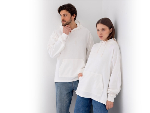 Изображение №1 | Худи оверсайз «Alpha.01» унисекс XS-S (молочный)