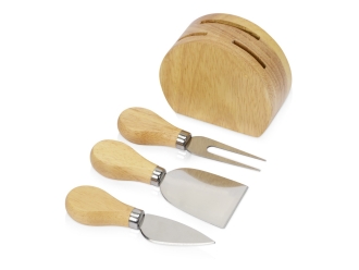 Изображение №1 | Набор из ножей для сыра на подставке «Take it cheesy» (бежевый)