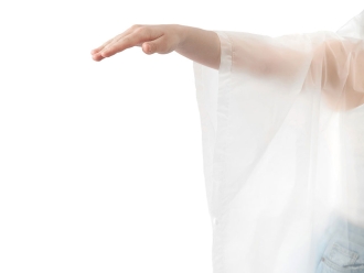 Изображение №7 | Пончо «Hawaii» c чехлом унисекс (белый)