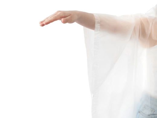 Изображение №7 | Пончо «Hawaii» c чехлом унисекс (белый)