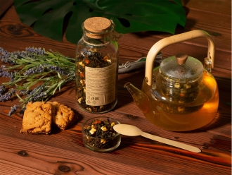 Изображение №4 | Чай зеленый с соком ананаса и кусочками яблока/облепихи