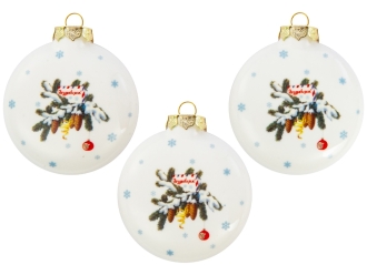 Изображение №7 | Набор новогодних игрушек, 3 шт (белый, разноцветный)