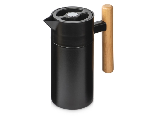 Изображение №1 | Вакуумный термокувшин с ситечком «Arctic» (черный, натуральный)