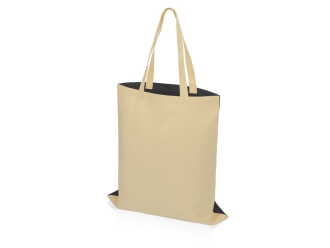 Изображение №3 | Сумка для шопинга «Twin» двухцветная из хлопка, 180 г/м2 (черный/натуральный)