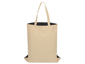 Изображение №5 | Сумка для шопинга «Twin» двухцветная из хлопка, 180 г/м2 (черный/натуральный)