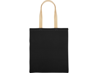 Изображение №6 | Сумка для шопинга «Twin» двухцветная из хлопка, 180 г/м2 (черный/натуральный)